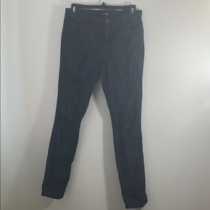 Distressed Black Jeans